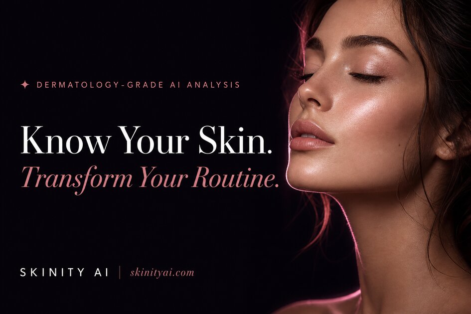 Screenshot of Skinity, AI skin analysis and personalized routines built around your own products